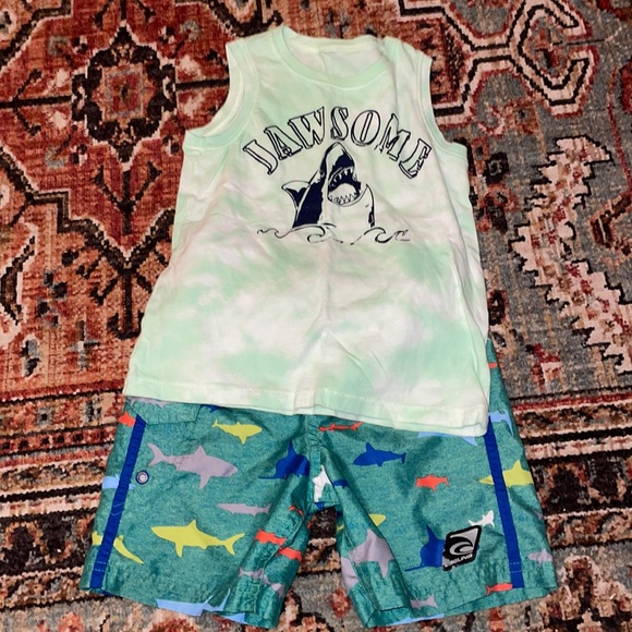 Shark Swim Trunks & Tank - Picture 2 of 6